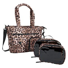 "As Is" Samantha Brown Anti-Theft Travel Tote with 2-piece Organizers