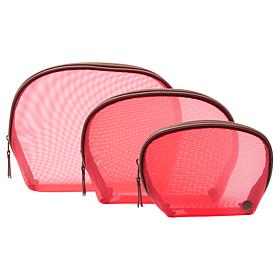 "As Is" Samantha Brown Solid Cosmetic Case 3-piece Set 