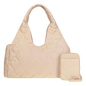 "As Is" Samantha Brown To-Go Quilted Travel Hobo with Crossbody