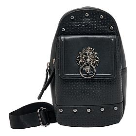 "As Is" Sharif Legacy Braided Abuja Leather Sling Crossbody Bag