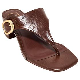 "As Is" SHUSHOP® Elodie Buckle Thong Sandal