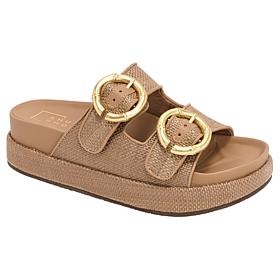 "As Is" SHUSHOP® Lori Footbed Flatform Sandal