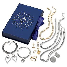 "As Is" Stately Steel Boxed 12-piece Jewelry Wardrobe Set