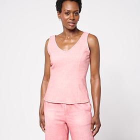 "As Is" TowerHill by Christie Brinkley Double Take Denim Knit Illus...