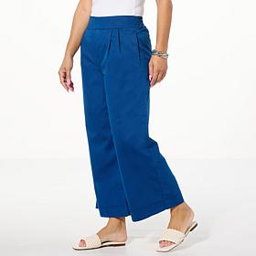 "As Is" TWRHLL by Christie Brinkley Pull-On Wide-Leg Crop Pant