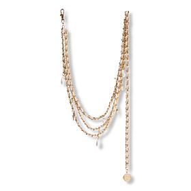 "As Is" Vince Camuto Pearl & Shell Swagg Chain Belt