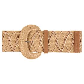 "As Is" Vince Camuto Stretch Straw Wrapped Buckle Belt