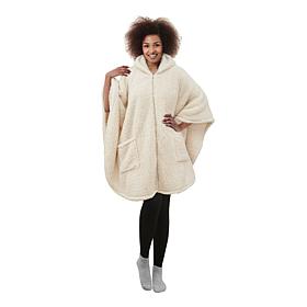 "As Is" Warm & Cozy Sherpa Zip Angel Wrap