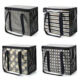 "As Is" West Loop 4-Pack Insulated Leak-Proof Super Shoppers 