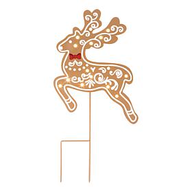 "As Is" Winter Lane Single Lit Gingerbread Stake