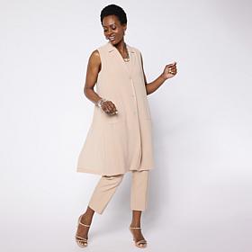 "As Is" Wynne Layers Long Chiffon Midi Vest