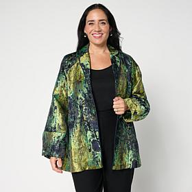 "As Is" WynneCollection Fall Jacquard Topper