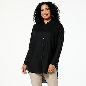 "As Is" WynneCollection Linen Blend Summer Shirt