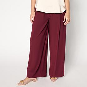 "As Is" WynneCollection Luxe Crepe Soft Suiting Wide Leg Pant
