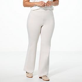 "As Is" WynneCollection Occasion Ponte Knit Tuxedo Panel Pant