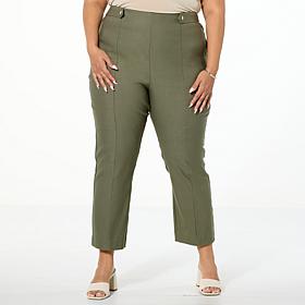 "As Is" WynneCollection Polished FlatterFIT Slim Leg Cropped Pant