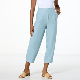 "As Is" WynneCollection Sedona Lantern Seam Straight Leg Cropped Pant