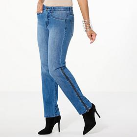 "As Is" WynneDenim Convertible Straight/Flare Leg Jean