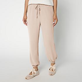 "As Is" WynneLayers Chiffon Overlay Knit Jogger