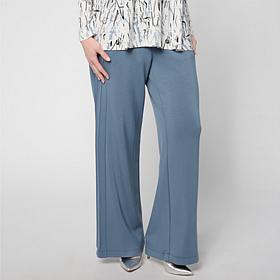 "As Is" WynneLayers Cloud Knit Pin Tuck Front Wide Leg Pant