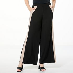 "As Is" WynneLayers Luxe Crepe Pant with Sideseam Panel
