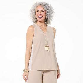 "As Is" WynneLayers Luxe Crepe V-Neck Tank