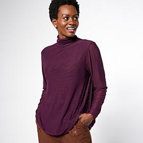 "As Is" WynneLayers Mesh Knit Turtleneck Top