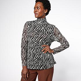 "As Is" WynneLayers Mesh Knit Turtleneck Top