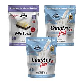 Augason Farms 3pk Dairy Essentials Kit - 89 Servings