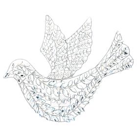 august & leo 18" Jeweled Dove LED Wall Hanger