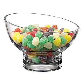 Badash Kira Lead-Free Mouth Blown Slant Cut Candy/Serving Bowl 