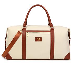 Badgley Mischka Barbara Canvas Tote Weekender Travel Bag
