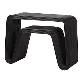 bali and pari 33" Abebi Black Rattan Console Table