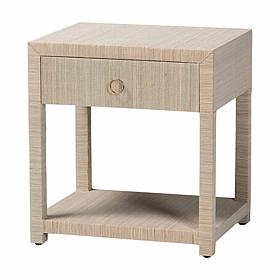 bali and pari Nata 1-Drawer Nightstand with Woven Grasscloth