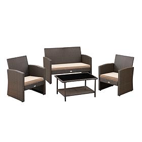Balkene Home Ashville 4-piece Wicker Patio Set