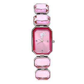 Barbie Women's Pink Sunray Dial Octagon Bracelet Watch