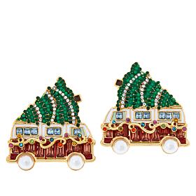 BAUBLEBAR Deck the Halls Tree with Car Stud Earrings
