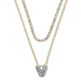BAUBLEBAR Initial Drop and Tennis Necklace 2-piece Set