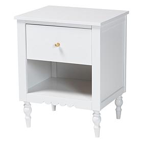 Baxton Studio Roni White Nightstand