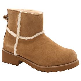 BEARPAW® Adalee Faux Fur-Trimmed Suede Boot w/Rain & Stain Repellent