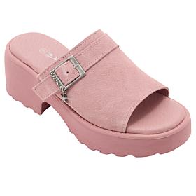 BEARPAW Frances Suede Open-Toe Clog