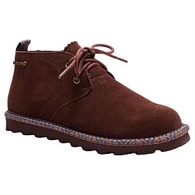 BEARPAW® Grace Lace-Up Suede Bootie with Rain & Stain Repellent