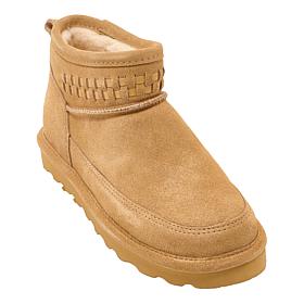 BEARPAW® Marabel Woven Shaft Suede Bootie with Rain & Stain Repellent