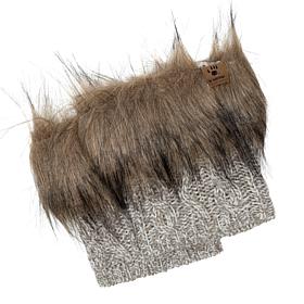 BEARPAW® Textured Knit Boot Topper with Faux Fur