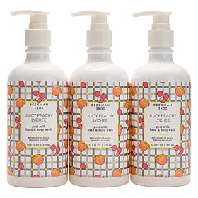 Beekman 1802 3-pack Goat Milk Hand & Body Wash Peach Lychee Auto-Ship®