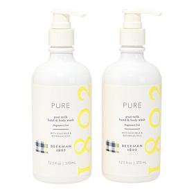 Beekman 1802 Goat Milk Hand & Body Wash Duo - Pure Fragrance-Free