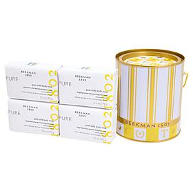 Beekman 1802 Pure Goat Milk 4-piece Soap and Pail Gift Set