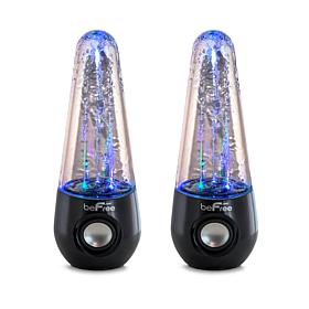 BeFree Sound Bluetooth Wireless Multimedia LED Dancing Water Speakers