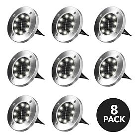 Bell + Howell Disk Lights Deluxe Solar Lights 8-pack