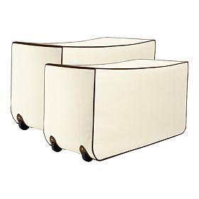 Bell + Howell Foldable Zippered Rolling Storage Bag 2-pack